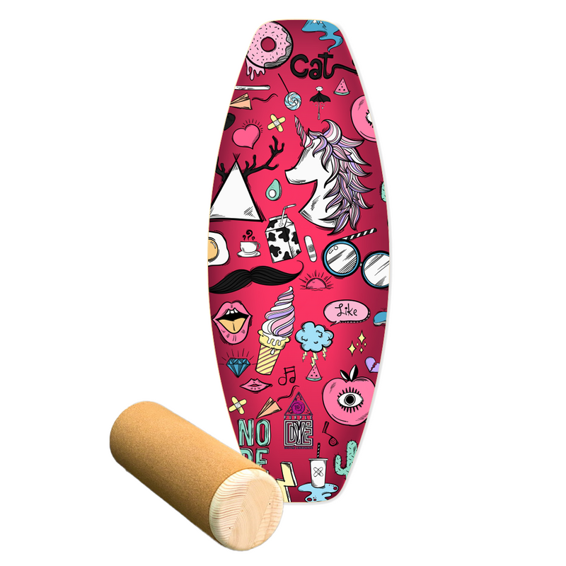 Pink Unicorn | Twin Shape Balance Board